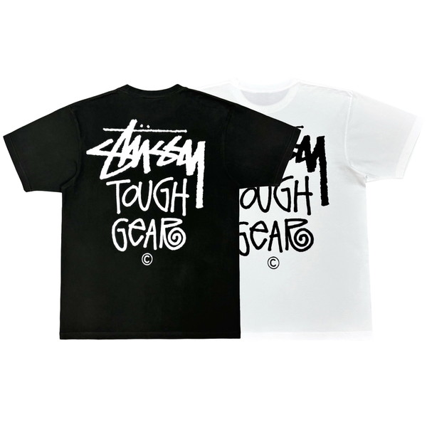 Stussy Tough Gear Basic Tee ステューシー タフギア ベーシック Ｔシャツ  ブラックとホワイト 2色（Stussy 29）