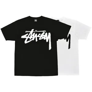 Stussy Blur Logo Tee ステューシー ブラー ロゴ Ｔシャツ ブラックとホワイト 2色（Stussy 27）