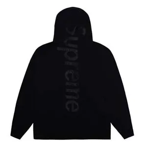 Supreme 23AW Satin Applique Hooded Sweatshirt シュプリーム 23AW サテン アップリケ スウェットパーカー ブラック（Supreme 183）