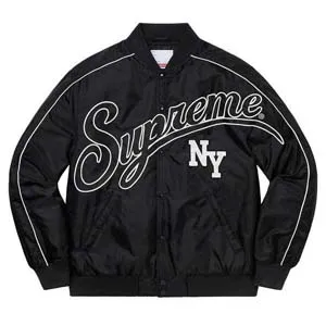 Supreme 20FW Contrast Script Varsity Jacket シュプリーム 20FW コントラスト スクリプト バーシティ ジャケット ブラック（Supreme 157）