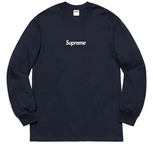 Supreme 20FW Box Logo L/S Tee Navy シュプリーム 20FW ボックスロゴ ロンT ネイビー（Supreme 376）