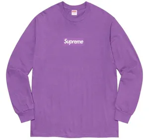 Supreme 20FW Box Logo L/S Tee Purple シュプリーム 20FW ボックスロゴ ロンT パープル（Supreme 373）