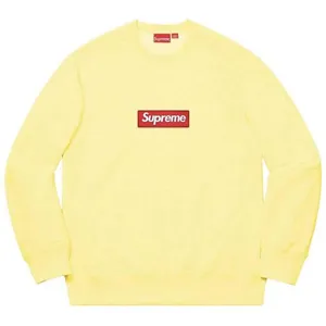 Supreme 22FW Box Logo Crewneck Pale Yellow シュプリーム 22FW ボックスロゴ スウェット ペールイエロー（Supreme 256）