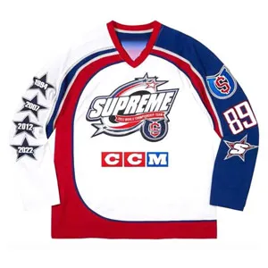 Supreme CCM All Stars Hockey L/S Tee シュプリーム CCM オールスター ホッケー L/S Tee ホワイト（Supreme 100）