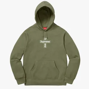 Supreme 20FW Cross Box Logo Hooded Sweatshirt Khaki シュプリーム 20FW クロス ボックスロゴ パーカー カーキ（Supreme 370）