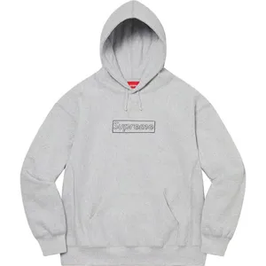 Supreme 21ss Kaws Chalk Logo Hooded Sweatshirt Grey シュプリーム 21ss カウズ ボックスロゴ パーカー グレー（Supreme 309）