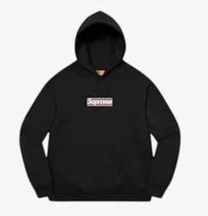 Supreme x Burberry Box Logo Hoodie Heather Black シュプリーム x バーバリー ボックスロゴ パーカー ブラック（Supreme 273）