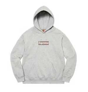 Supreme x Burberry Box Logo Hoodie Heather Grey シュプリーム x バーバリー ボックスロゴ パーカー ヘザーグレー（Supreme 274）
