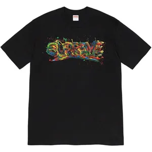Supreme 20ss Paint Logo Tee Black シュプリーム ペイントロゴ Tシャツ ブラック（Supreme 388）