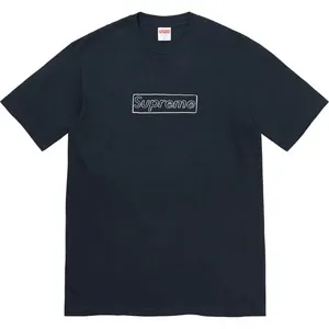 Supreme 21ss Kaws Chalk Logo Tee Navy シュプリーム 21ss カウズ ボックスロゴ Tシャツ ネイビー（Supreme 316）