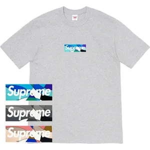 Supreme 21ss Emilio Pucci Box Logo Tee Grey シュプリーム 21ss エミリオ プッチ ボックスロゴ グレー/ホワイト（Supreme 307）