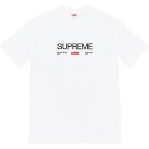 Supreme 21FW Est. 1994 Tee White シュプリーム 1994設立 Tシャツ ホワイト（Supreme 299）