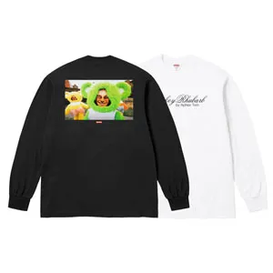 Supreme Aphex Twin Donkey Rhubard L/S Tee シュプリーム エイフェックス ツイン ドンキー ルバード L/S Tシャツ ブラックとホワイト 2色（Supreme 3）