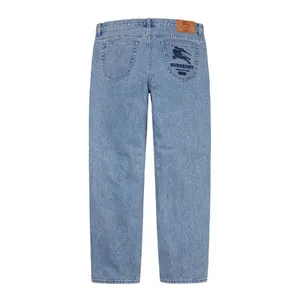 Supreme x Burberry 22SS Regular Jeans washed blue シュプリーム x バーバリー 22SS レギュラージーンズ ウォッシュドブルー（Supreme 80）