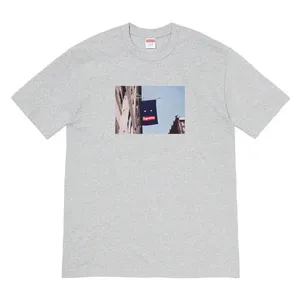 Supreme 19FW Banner Tee Grey シュプリーム Tシャツ グレー（Supreme 427）