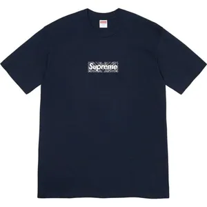 Supreme 19FW Bandana Box Logo Tee Navy シュプリーム バンダナ ボックスロゴ Tシャツ ネイビー（Supreme 399）