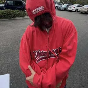 Vetements Gun Club Zip-Up Sweat Parker ヴェトモン ガン クラブ ジップアップ パーカー レッド（Vetements 71）