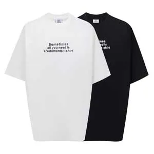 Vetements Sometims Tee ヴェトモン サムタイムス Tシャツ ブラックとホワイト 2色（Vetements 28）