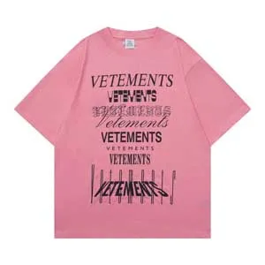 Vetements Pink Multi Logo Tee ヴェトモン ピンク マルチ ロゴ Tシャツ ピンク（Vetements 1）