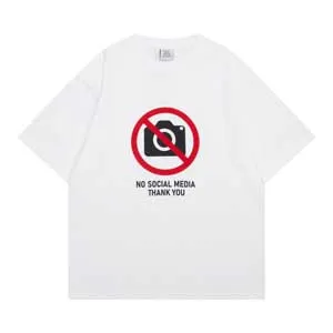 Vetements No Social Media Thank You Tee ヴェトモン ノー ソーシャルメディア Tシャツ ホワイト（Vetements 2）