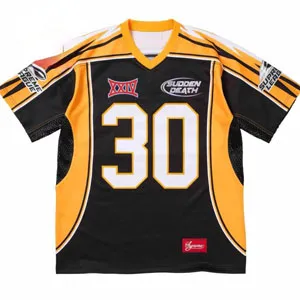 Supreme Sudden Death Football Jersey Tee シュプリーム サドンデス フットボール ジャージ Tシャツ ブラック（Supreme 106）