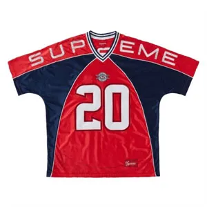 Supreme 20FW paneled Football Jersey Red シュプリーム 20FW パネルド フットボール ジャージ レッド（Supreme 69）