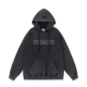 Vetements Logo Outline Hoodie ヴェトモン ロゴアウトライン パーカー ブラック（Vetements 52）