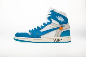Off White x Air Jordan 1 “UNC”AQ0818-148 オフホワイト ナイキ エアジョーダン１ ハイ スニーカー（AQ0818-148）