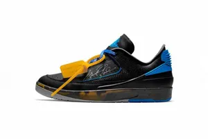 Nike x Off-White Air Jordan 2 Retro Low Black and Varsity Royal DJ4375-004 ナイキ x オフホワイト エアジョーダン2 レトロ ブラック&バーシティロイヤル スニーカー（DJ4375-004）