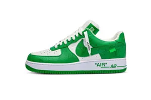 Louis Vuitton Nike Air Force 1 Low By Virgil Abloh White Green ルイ?ヴィトン x ナイキエアフォース1 ローバイヴァージルアブロー ホワイト/グリーン（Nike 6）