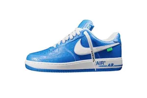 Louis Vuitton Nike Air Force 1 Low By Virgil Abloh Blue ルイ?ヴィトン x ナイキエアフォース1 ローバイヴァージルアブロー ブルー（Nike 5）