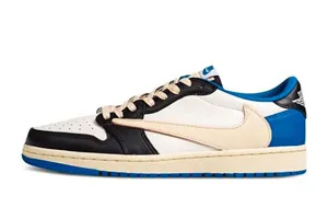 Fragment x Travis Scott x Air Jordan 1 Low DM7866-140 トラヴィススコット x フラグメント x ナイキ AJ1 ロウ スニーカー（DM7866-140）