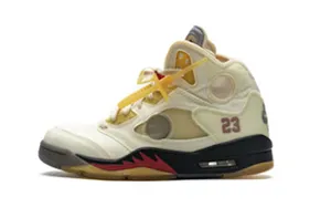 Off White x Air Jordan 5 Retro SP Sail DH8565-100 オフホワイト x ナイキ エアジョーダン5 レトロ セイル スニーカー（DH8565-100）