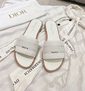 ディオール DIOR Dway スライド サンダル ホワイト（ KCQ986CEY_S03W）