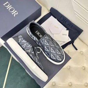ディオール DIOR CD Diamond B101 スリッポンスニーカー ネイビー（3SN285ZPP_H515）