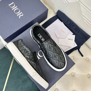 ディオール DIOR CD Diamond B101 スリッポンスニーカー ブラック（3SN296ZPP_H900）