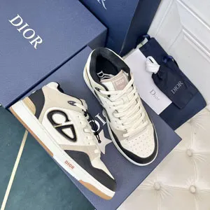 ディオール DIOR B57 ミッドトップ スニーカー ベージュ/ブラック（3SH141ZXT_H169）