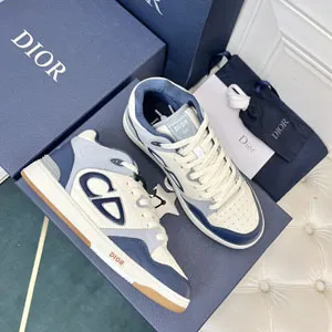ディオール DIOR B57 ミッドトップ スニーカー ベージュ/ネイビーブルー（3SH141ZXT_H561）
