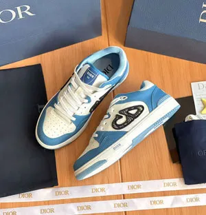 ディオール DIOR B57 ドリブル ロートップ スニーカー ライトブルー（3SN318ZXU_H516）