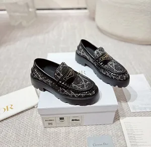 ディオール Dior Boy プラットフォーム ローファー ブラックカナージュ ツイード（KDB985CTG_S17X）