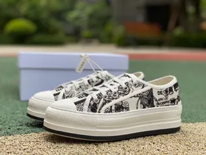 ディオール DIOR Walk‘n’Dior プラットフォームスニーカー ホワイト & ブラック（KCK385KPY_S15W）