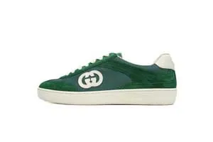 Gucci Interlocking G Green Sneakers 791742 AADM0 3143 グッチ インターロッキングG スエード スニーカー グリーン