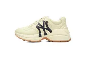 Gucci Rhyton Leather Sneaker NY Yankees 548638 DRW00 9022 グッチ リュトン ヤンキース ロゴ スニーカー アイボリー