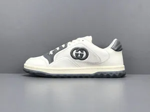 Gucci MAC80 Smooth Leather Sneakers White Grey グッチ MAC80 スムースレザー スニーカー ホワイト/グレー 757604 AAB79 9154