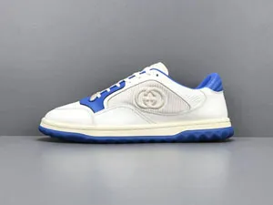 Gucci MAC80 Off White Sneakers White Blue グッチ MAC80 スムースレザー  スニーカー ホワイトブルー（Gucci 5）