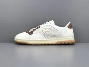 Gucci MAC80 Off White Sneakers White Brown グッチ MAC80 スムースレザー  スニーカー ホワイトブラウン（Gucci 6）