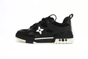 Louis Vuitton Leather Lace Up Fashionable Board Shoes Black 1AD8Q5 ルイヴィトン レザー レース アップ ファッショナブル ボード シューズ ブラック（Louis Vuitton 56）