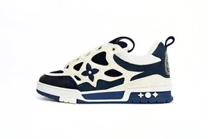 Louis Vuitton Leather Lace Up Fashionable Board Shoes Blue ルイヴィトン レザー レース アップ ファッショナブル ボード シューズ ブルー（Louis Vuitton 53）