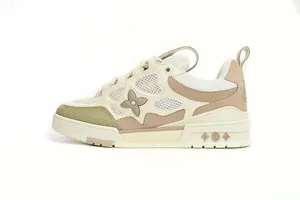 Louis Vuitton Leather Lace Up Fashionable Board Shoes Grey ルイヴィトン レザー レース アップ ファッショナブル ボード シューズ グレー（Louis Vuitton 54）