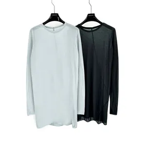 Rick Owens Sheer Long Sleeve Tee 80g Cotton リックオウエンス シアー ロンT 80g コットン 2色（Rick Owens 29）